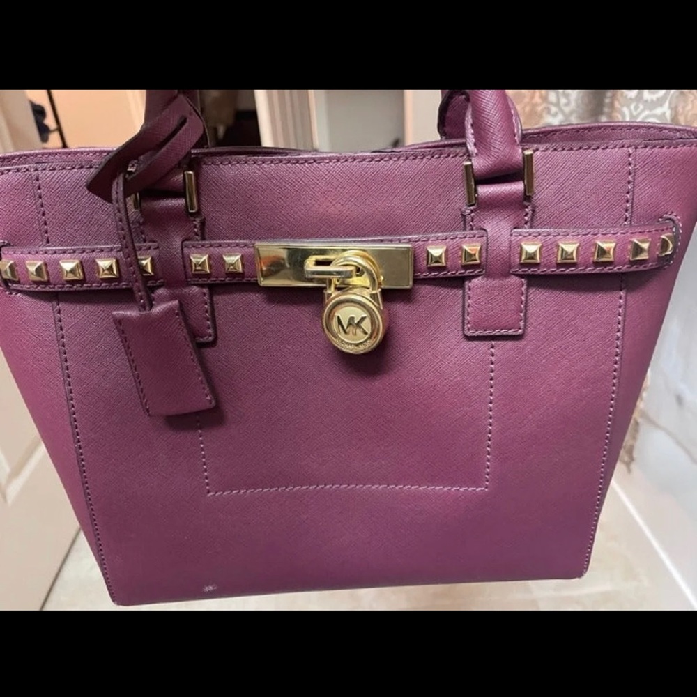 Michael Kors Purple Purse and Wallet